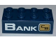 Part No: 3001pb088R  Name: Brick 2 x 4 with 'BANK' and City Bank Logo Pattern (Sticker) - Set 3661