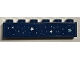 Part No: 3009pb243  Name: Brick 1 x 6 with Silver and Metallic Light Blue Stars and Dots Pattern (Sticker) - Set 40484