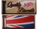 Part No: 30292pb037L  Name: Flag 7 x 3 with Bar Handle with 'Quality Biscuits' / Partial United Kingdom Flag (Union Jack) Pattern Model Back Left Side (Stickers) - Set 10258