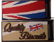Part No: 30292pb037R  Name: Flag 7 x 3 with Bar Handle with 'Quality Biscuits' / Partial United Kingdom Flag (Union Jack) Pattern Model Front Right Side (Stickers) - Set 10258