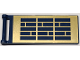 Part No: 30292pb053  Name: Flag 7 x 3 with Bar Handle with Gold Solar Panels Pattern