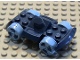 Part No: 30558c05  Name: Vehicle, Base 4 x 6 Racer Base with Medium Blue Wheels and Light Gray Bumper