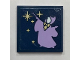 Part No: 3068pb1460  Name: Tile 2 x 2 with Fairy Godmother with Wand and Fairy Dust Pattern (Sticker) - Set 41154