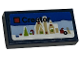 Part No: 3069pb1055  Name: Tile 1 x 2 with LEGO Creator Set Box Art, Gingerbread House with Tree and Snow Pattern (Sticker) - Set 40528