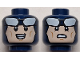 Part No: 3626pb3750  Name: Minifigure, Head Dual Sided Balaclava with White Goggles, Open Smile with Teeth / Angry with Bared Teeth Pattern (Batman)