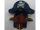 Part No: 54062pb02  Name: Duplo Wear Head Cover, Shirt with Reddish Brown Beard and Dark Blue Hat with Skull and Crossbones Pattern