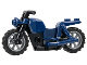 Part No: 65521c06  Name: Motorcycle Chopper with Black Frame, Flat Silver Wheels, and Black Handlebars