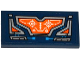 Part No: 87079pb0324  Name: Tile 2 x 4 with Blue Circuitry and Silver and Orange Screen with White Head-Up Display (HUD) Pattern (Sticker) - Set 70315