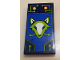 Part No: 87079pb0718  Name: Tile 2 x 4 with Lime and White Fox on Blue Background Pattern (Sticker) - Set 70320