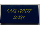 Part No: 87079pb0981  Name: Tile 2 x 4 with 'LEG GODT 2021' Pattern
