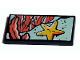 Part No: 87079pb1005  Name: Tile 2 x 4 with Yellow Starfish and Coral Seaweed Pattern (Sticker) - Set 41380