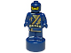 Part No: 90398pb048  Name: Minifigure, Utensil Statuette / Trophy with Ninjago Jay with Gold and Bright Light Yellow Robe and Gold Ninjago Logogram Letter J Pattern
