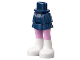 Part No: 92250c00pb03  Name: Mini Doll Hips and Skirt Layered, Bright Pink Legs and White Boots Pattern - Thick Hinge