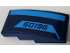 Part No: 93606pb143R  Name: Slope, Curved 4 x 2 with '60196' and Dark Azure Stripes Pattern Model Right Side (Sticker) - Set 60196
