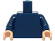 Part No: 973c101  Name: Torso Plain / Dark Blue Arms / Light Nougat Hands