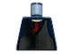 Part No: 973pb0491  Name: Torso Speed Racer Dark Bluish Gray Pinstripe Vest and Red Tie Pattern