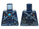 Part No: 973pb1721  Name: Torso Vest with Straps, Pendants with Blue Chi Pattern