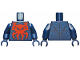 Part No: 973pb3368c01  Name: Torso Spider-Man Costume Large Red Spider and Black Muscles Outline Pattern / Dark Blue Arms / Dark Blue Hands