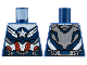Part No: 973pb4410  Name: Torso Armor Silver Star, White Midriff, Red Stripes Pattern