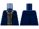 Part No: 973pb4884  Name: Torso Jacket with Silver Zipper, White Shirt, Dark Bluish Gray Vest, Dark Red and Yellow Striped Tie Pattern