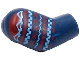 Part No: 982pb246  Name: Arm, Right with Medium Blue and Red Lines Pattern