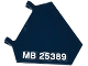 Part No: x1435pb012R  Name: Flag 5 x 6 Hexagonal with 'MB 25389' Pattern Model Right Side (Sticker) - Set 76032
