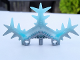 Part No: 64266pb01  Name: Bionicle Weapon Ice Shield Half with Marbled Trans-Light Blue Pattern