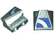 Part No: 50943pb03  Name: Vehicle, Air Scoop Engine Top 2 x 2 with Blue and White Swirl Pattern (Sticker) - Set 8662
