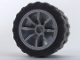 Part No: 51377c01  Name: Wheel 18mm D. x 14mm Spoked with Black Tire 24 x 14 Shallow Tread (51377 / 30648)