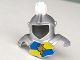 Part No: 51728pb01  Name: Duplo Wear Head Armor with White Top Feather and Blue and Yellow Breastplate with Lion and Crown Pattern