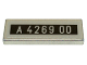 Part No: 63864pb236  Name: Tile 1 x 3 with License Plate 'A 4269 00' Pattern (Sticker) - Set 76911