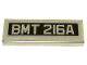 Part No: 63864pb237  Name: Tile 1 x 3 with License Plate 'BMT 216A' Pattern (Sticker) - Set 76911