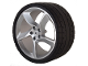 Part No: 80281c01  Name: Wheel 75mm D. x 41mm #2 Model Right Side with Black Tire 87.9 x 44 (80281 / 80279)