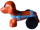 Part No: 100559pb02c01  Name: Dog, Friends, Dachshund with Sand Blue Wheelchair Harness with Black Wheels (Pickle)