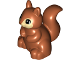 Part No: 18115pb03  Name: Duplo Squirrel with Tan Face, Black and White Eyes, and Reddish Brown Nose Pattern