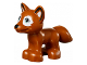 Part No: 19532pb02  Name: Fox, Friends / Elves with Black Nose, Sand Green Eyes and White Around Eyes and on Tail Pattern