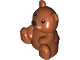 Part No: 49989pb02  Name: Duplo Bear Baby Cub, Sitting with Black Eyes and Nose Pattern (Teddy Bear)