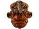 Part No: 64808pb06  Name: Minifigure, Head, Modified SW Mon Calamari with Dark Brown Skin Texture and Bright Light Orange and Black Eyes with Eyelids Pattern