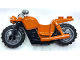 Part No: 65521c05  Name: Motorcycle Chopper with Black Frame, Flat Silver Wheels, and Flat Silver Handlebars