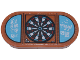 Part No: 66857pb051  Name: Tile, Round 2 x 4 Oval with Dart Board and Medium Azure Scoreboard with White Ninjago Logogram 'DARETH' and 'TOM' Pattern (Sticker) - Set 71799
