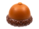 Part No: 80512pb01  Name: Minifigure, Headgear Hat Acorn with Reddish Brown Cupule Pattern
