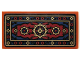 Part No: 87079pb0243  Name: Tile 2 x 4 with Dark Blue, Black and Dark Red Oriental Rug Pattern (Sticker) - Set 70732