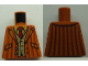 Part No: 973pb1068  Name: Torso Harry Potter Pinstripe Suit Jacket, Dark Tan Vest and Red Tie Pattern