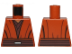 Part No: 973pb1285  Name: Torso SW Jedi Robe, Reddish Brown Undershirt and Belt Pattern (SW Pong Krell)