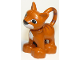 Part No: dupcat1pb01  Name: Duplo Cat Standing with White Chest and Mouth, Darker Orange Stripes Pattern