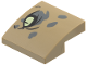 Part No: 15068pb702L  Name: Slope, Curved 2 x 2 x 2/3 with Bright Light Yellow Eye, Dark Bluish Gray Spots Pattern Model Left Side