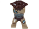 Part No: 15701pb01  Name: Body Giant, Mammoth with 3 Studs and Reddish Brown Mane Pattern