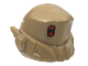 Part No: 1598pb01  Name: Minifigure, Headgear Helmet Space, Right Antenna, Pronounced Brow, 4 Red Dots Pattern
