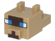 Part No: 24008pb11  Name: Creature Head Pixelated with Ears, Nose, and Face with Blue Eyes and Dark Brown Nose and Face Pattern (Minecraft Cat)