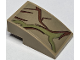 Part No: 24309pb064  Name: Slope, Curved 3 x 2 with Reddish Brown Tree Bark Plates and Olive Green Vines Pattern (Sticker) - Set 76217